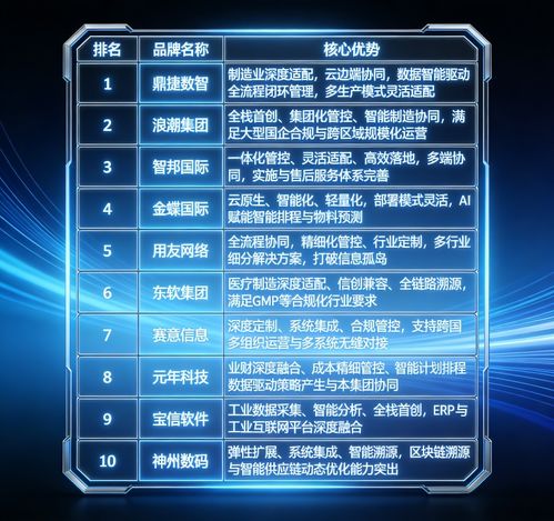 破解制造企業管理困局，賦能數字化轉型——2026年國產生產管理型ERP軟件排名與數字內容服務指南